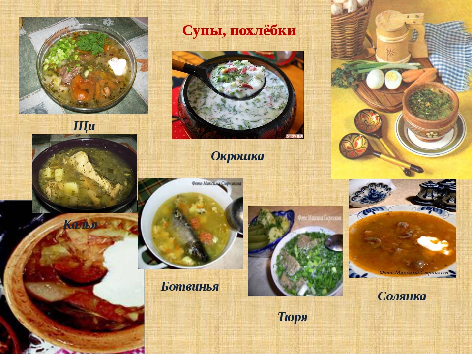 Название русских блюд