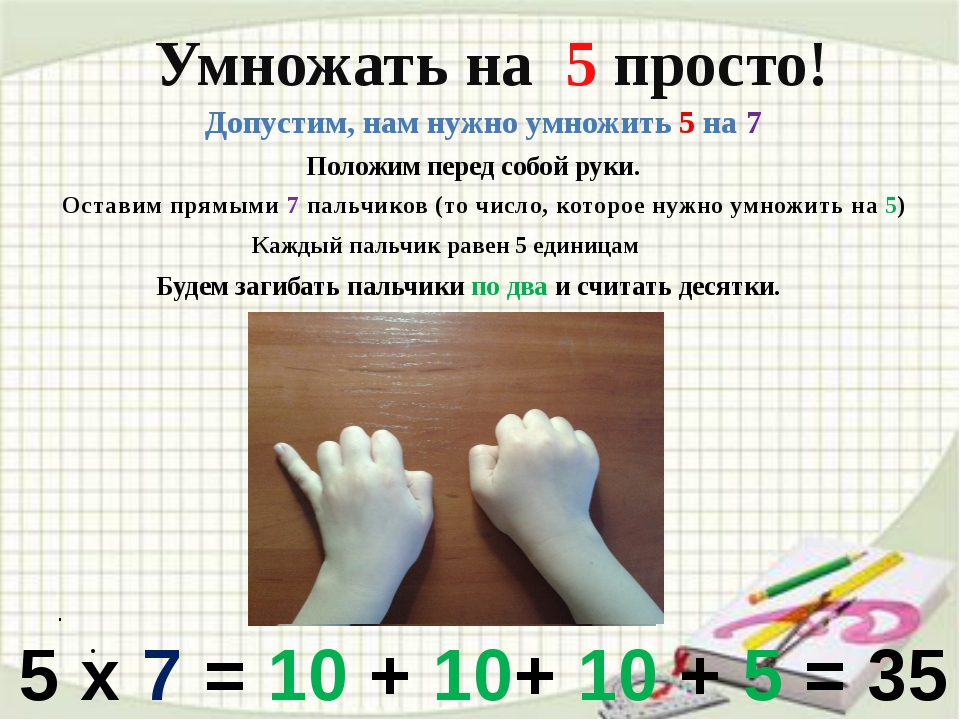 Как считать простой 2 3. Секреты таблицы умножения. Таблица умножения на пальцах. Умножение на 5 на пальцах. Умножение легко и быстро.