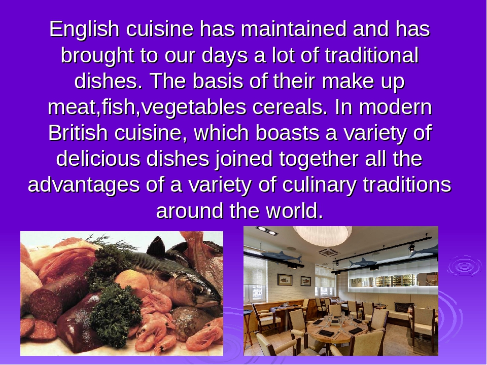 English cuisine презентация