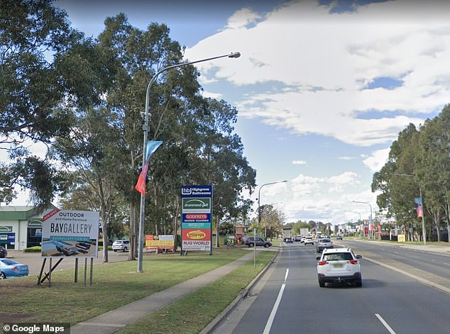 Mulgoa Road (pictured) in Penrith, where the Lollipop