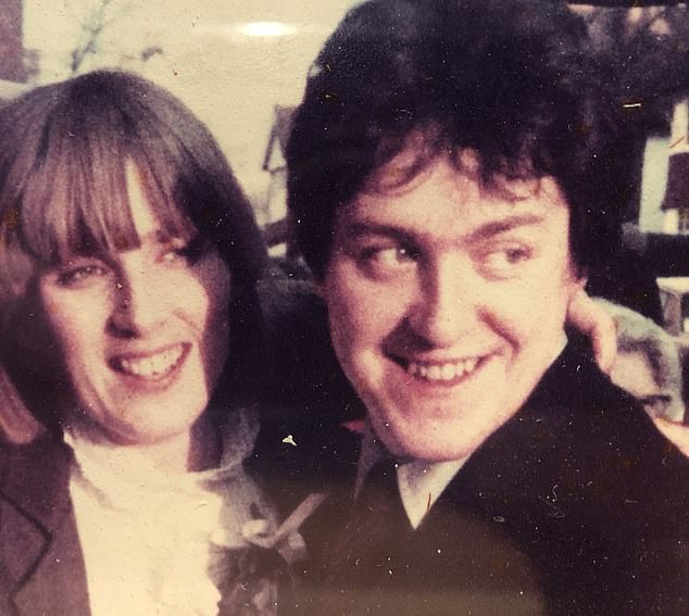 Griff penned a diary in 1980 that he has never shown to his wife Jo. Pictured: Griff and Jo on their wedding day