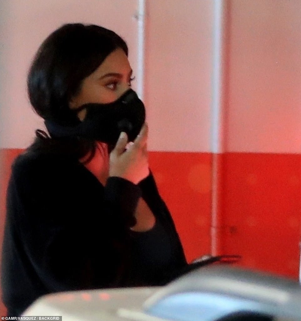 Crisis: Kim was spotted just hours before Kanye broke his Twitter silence to insist he