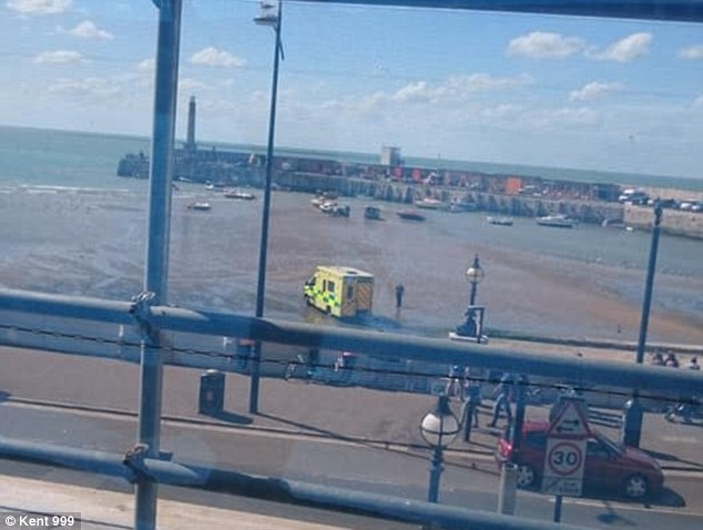 Paramedics rushed the girl to hospital but she died after getting into difficulty in the sea off the Kent coast 