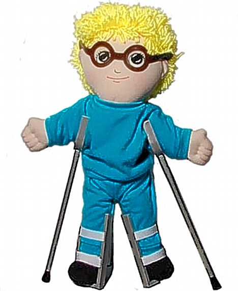 Crutches doll
