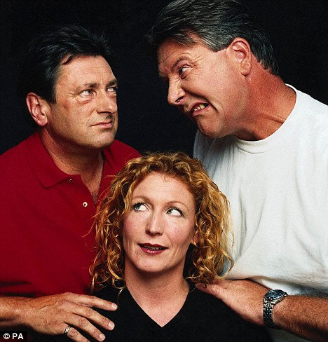 Colleagues: Charlie with her Ground Force co-stars Alan Titchmarsh, left, and Tommy Walsh