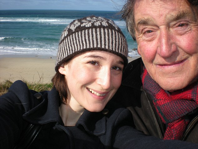 Close: Rebecca Ley with her father before his dementia set in