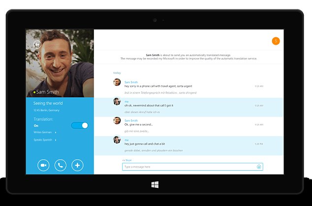 Microsoft first unveiled the technology (pictured) two years ago. At the time, though, it was deemed too inaccurate to release to the general public. But a breakthrough by the Skype and Microsoft Translator teams in neural network-based speech recognition reduced errors in speech recognition by more than 30 per cent