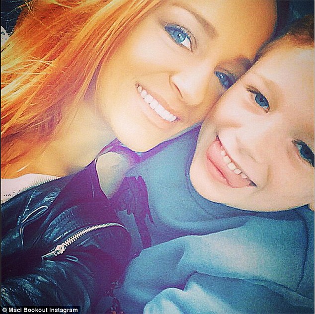 Her first child: The 23-year-old reality star with her son Bentley, aged six - she had him at age 16