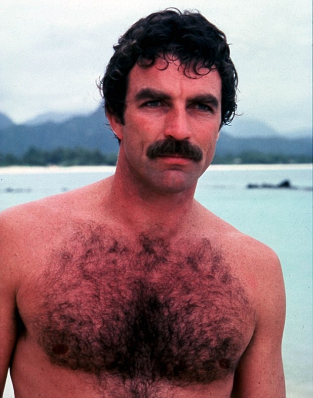 Those who are particularly hairy - such as the actor Tom Selleck (pictured) - may have extra sun protection