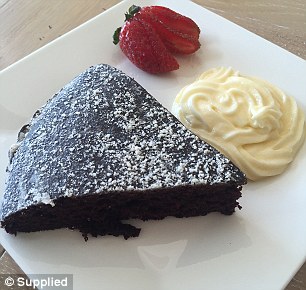 Not too bad: The cake is perfect for those who have allergies or are intolerant to dairy products as it is remarkably similar to a traditional chocolate cake - just not as fluffy