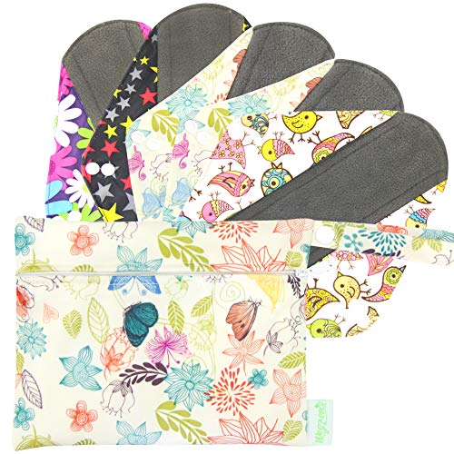 Wegreeco Bamboo Reusable Sanitary Pads - Cloth Sanitary Pads 