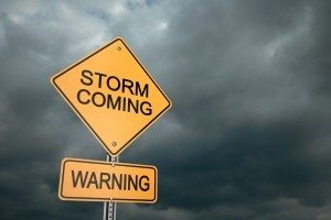 Warning signs crisis - Dollar Photo Storm Coming