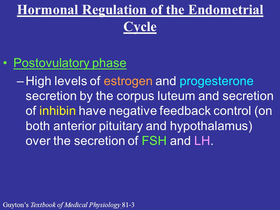 Hormonal Regulation of the Endometrial Cycle