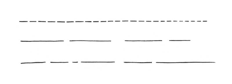 Drawing lines with gaps exercise