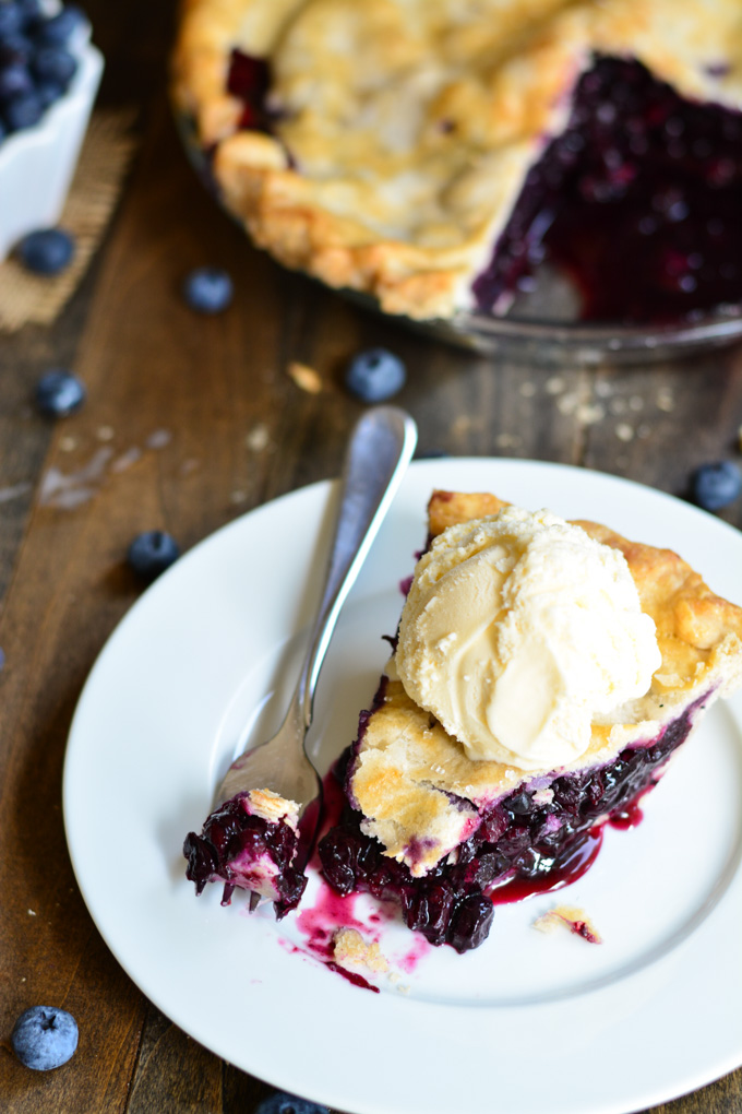 Blueberry Pie with a hint of apple 