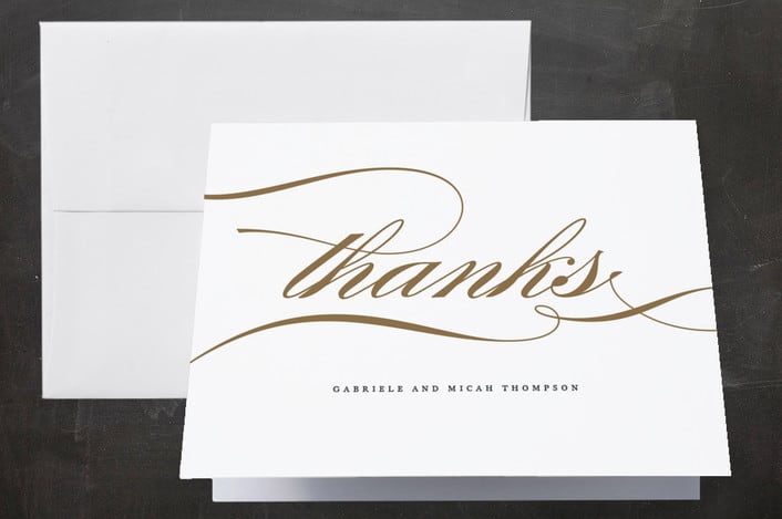 Minted’s Flourish wedding thank you cards