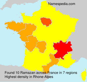 Surname Ramazan in France