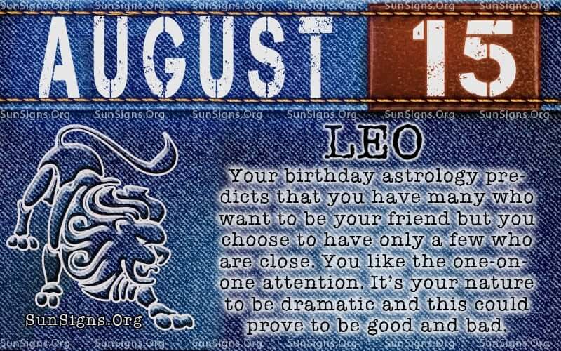 august 15 leo birthday calendar
